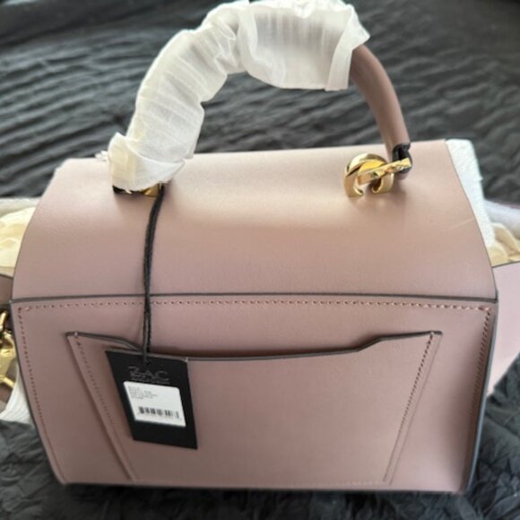 NWT ZAC POSEN Eartha Iconic Mauve Light Purple/Pink Leather Top Handle Handbag - Picture 2 of 2